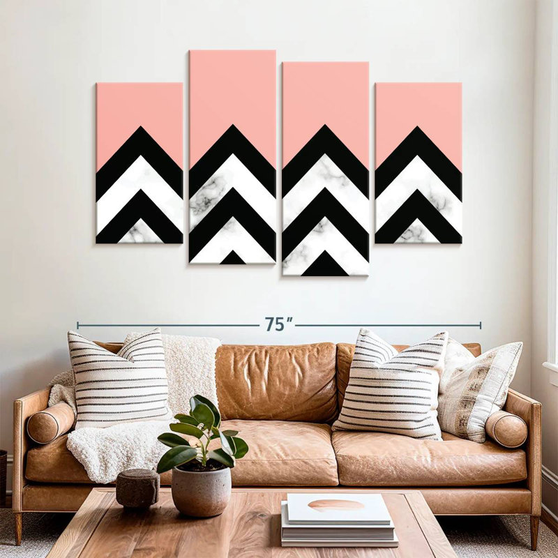Abstrait en marbre zigzag contrastant