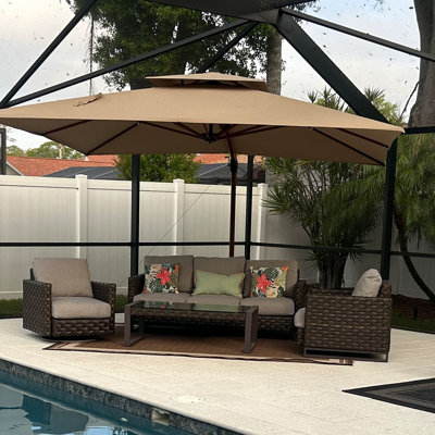 Toile de parasol en porte-à-faux 12 'x 12'