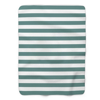 Motif de bandes de sauge - 1 pièce Sherpa Premium