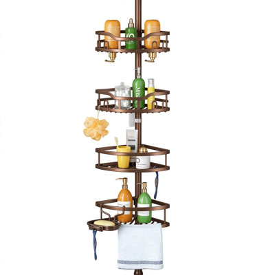 Freestanding and Tension Stainless Steel Shower Caddy
