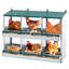 Cage à poulets à 6 compartiments en acier galvanisé, roulette à œufs automatique, espace de nidification confortable, disposition bien conçue, installation rapide, œufs en acier de 33,36 po de profondeur,