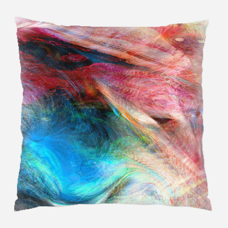 Outdoor Reversible Throw Pillow, Microsuede, Indoor