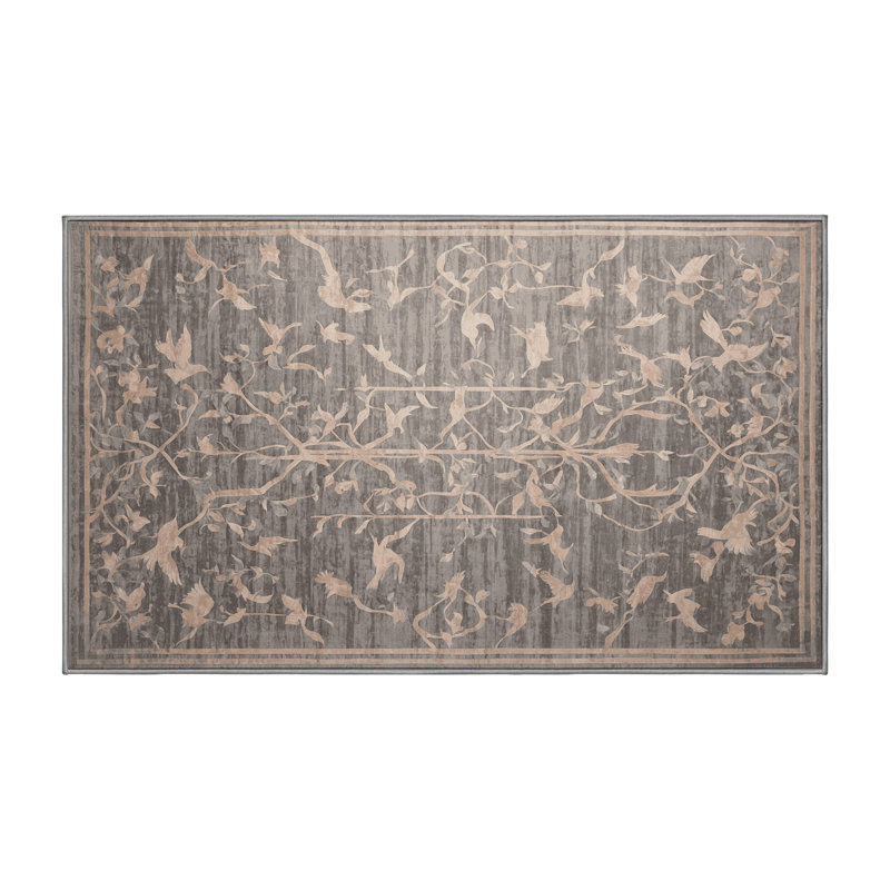 Tapis gris lavable à la machine, Tapis de couloir 2 pi x 4 pi
