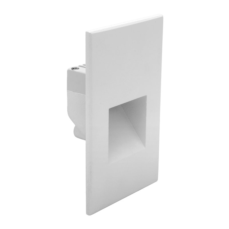 White Matte Aluminum LED Pathway Step Light