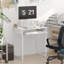 Bureau d'ordinateur moderne avec support pour écran et plateau à clavier, poste de travail compact pour adultes-129185179-134733355