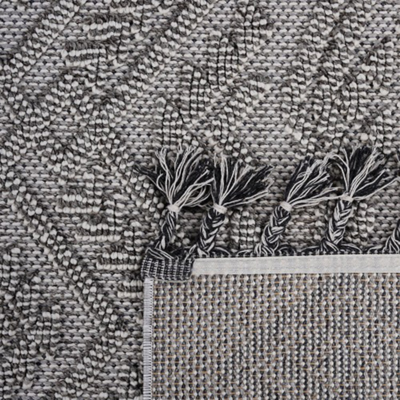Tapis d'intérieur / extérieur blanc élégant et peu encombrant LOOM & LUXE, Rectangle 4 pi x 6 pi 2 po