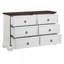 Commode à 6 tiroirs Modern Farmhouse pour chambre à coucher, commode de tiroir de chambre en bois avec 6 tiroirs de rangement, commode à 6 tiroirs pour chambre-1087142927