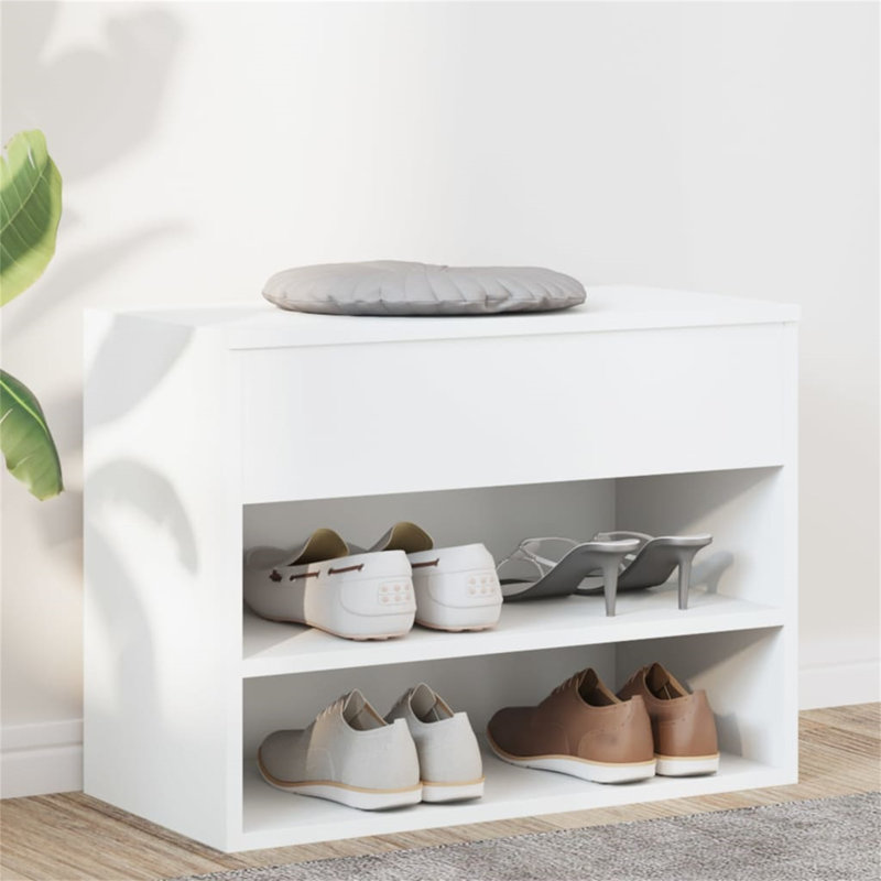 Berlon 6 Pair Shoe Storage Bench, White