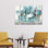 Ensemble de 3 panneaux muraux sur toile - "Hydrangeas In Glass Jars Blue" par Carol Rowan 