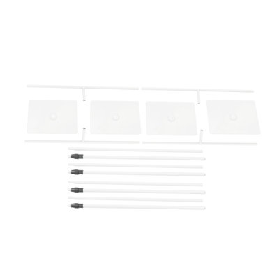 4 supports de fond de scène blancs, hauteur réglable, cadre métallique décoratif pour événements, fêtes, fêtes prénatales, photomatons et cérémonies