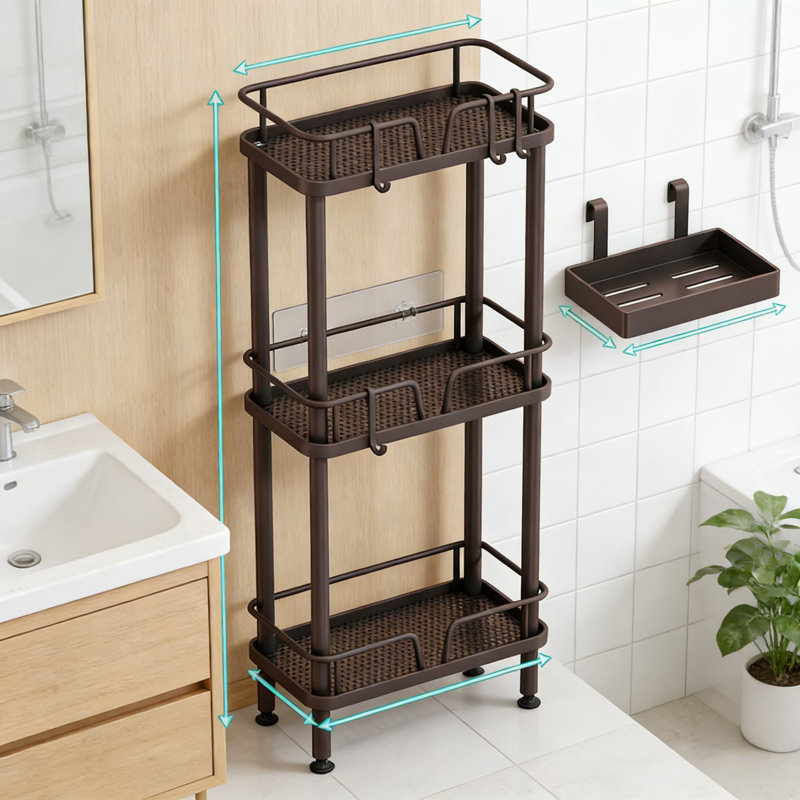 Corner Shower Caddy Organizer - 3-Tier Rustproof Stainless Steel Bathroom Shelf With Soap Holder And Hooks For Space-Saving Storage