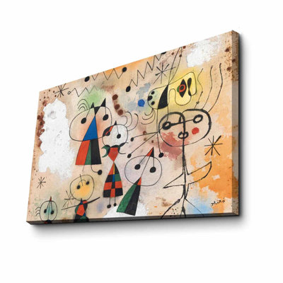 By Joan Miro Torso - Wrapped Canvas Painting