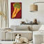 «Veggies On Red L Carotte» par Andrea Strongwater, art mural en verre acrylique-102456544