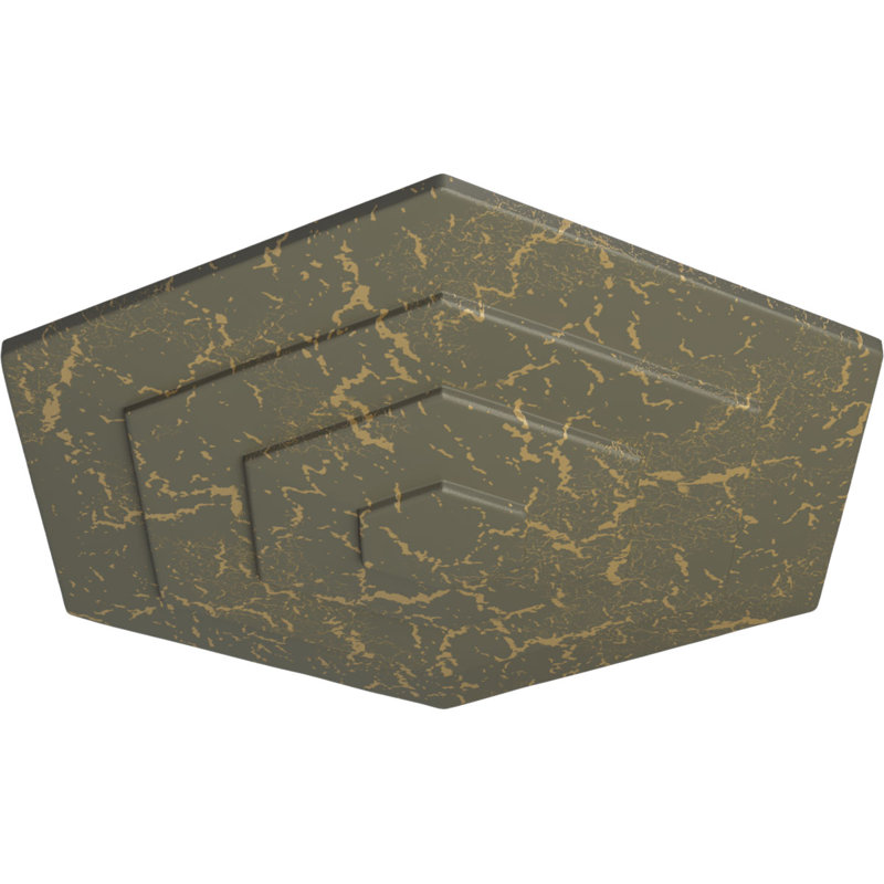 Médaillon de plafond 23 1/4 po x P 7/8 po Woodruff, Hamamélis craquelé