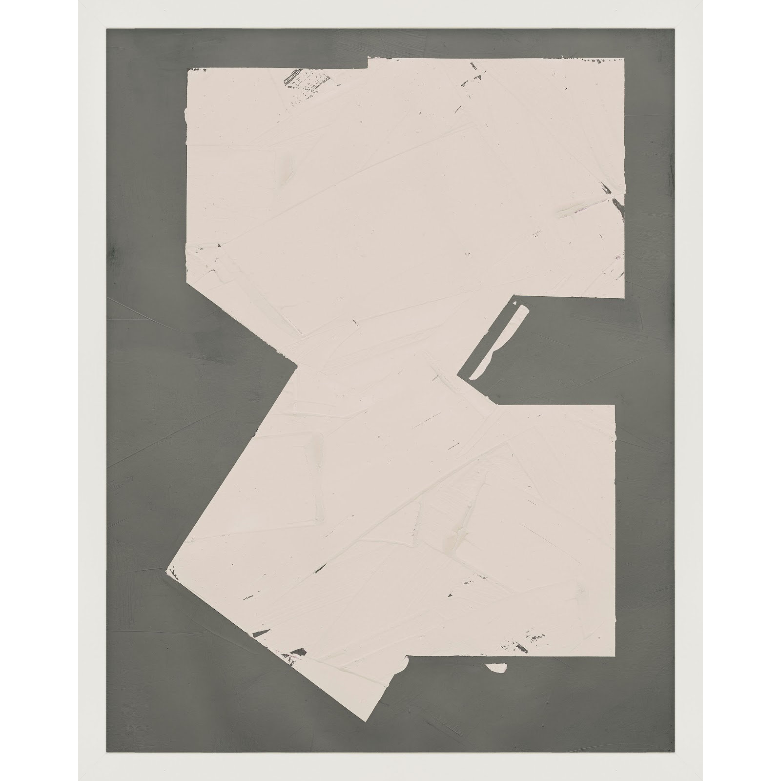 Equipoise In Greige III by Ivo Stoyanov, White, 30" W x 38" H