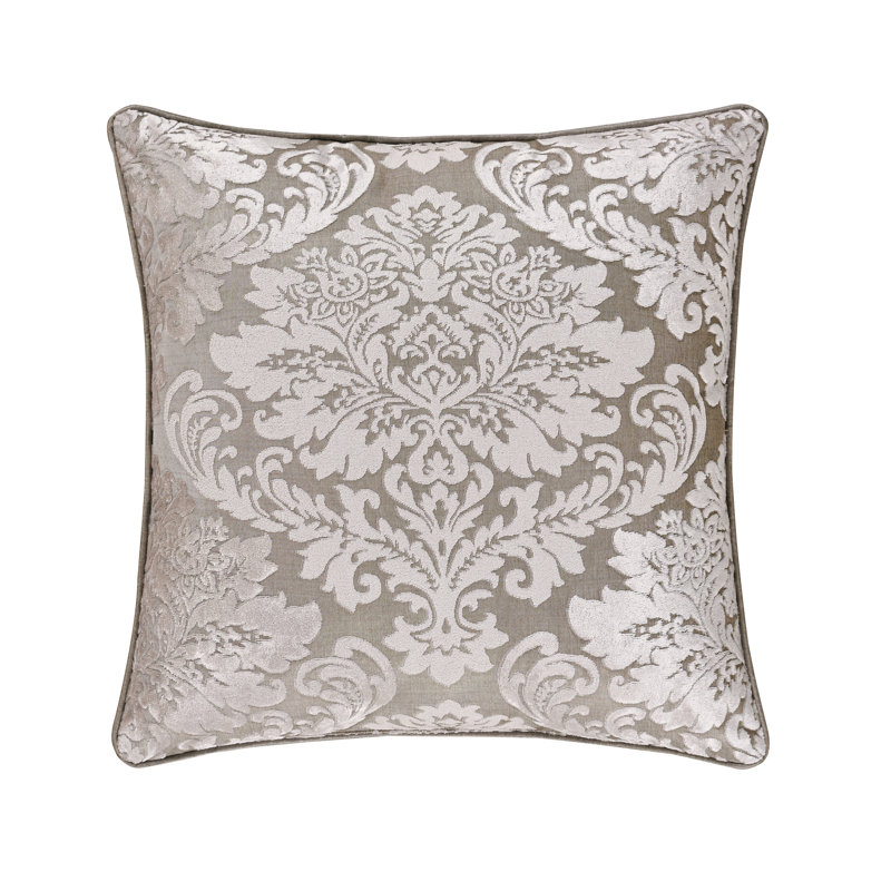 Bel Air 18" Sand Square Reversible Throw Pillow with Trim