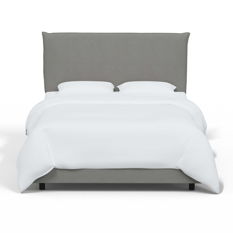 Lit tapissier standard à profil bas Bessinger, Double, Classic Grey Linen