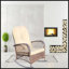 Chaise berçante d'extérieur en osier à assise large-46297772-46297773