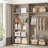 Closet Organizer 6 Cube Closet Storage Shelves DIY Stackable Closet Clothes Storage Organizer Shelving For Closet Bedroom, Home, Translucent-459026836-459026838