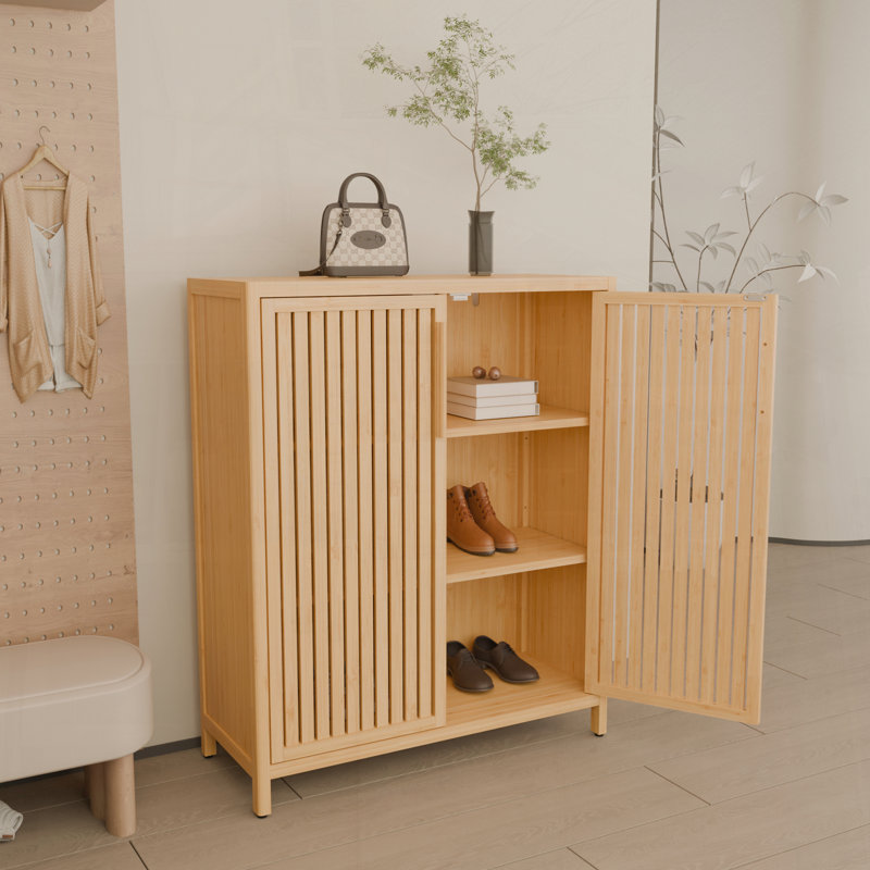 42 Multi-Scene Large Capacity Bamboo Storage Cabinet