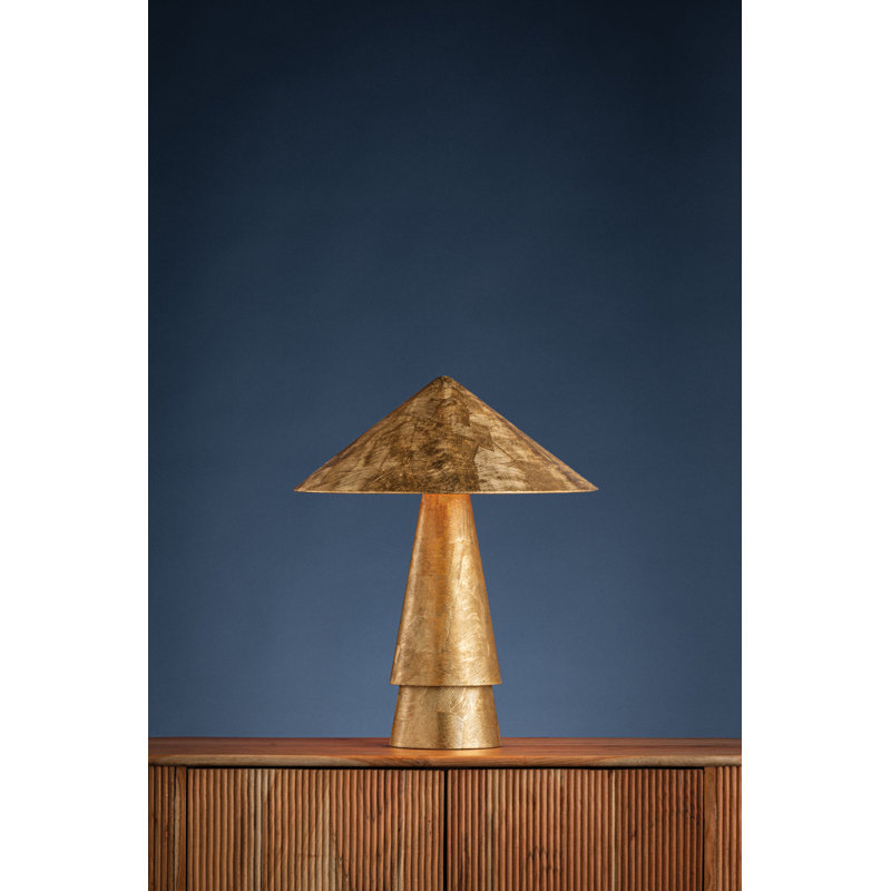 Foxton Table Lamp in Warm Leaf, Gold, Gold