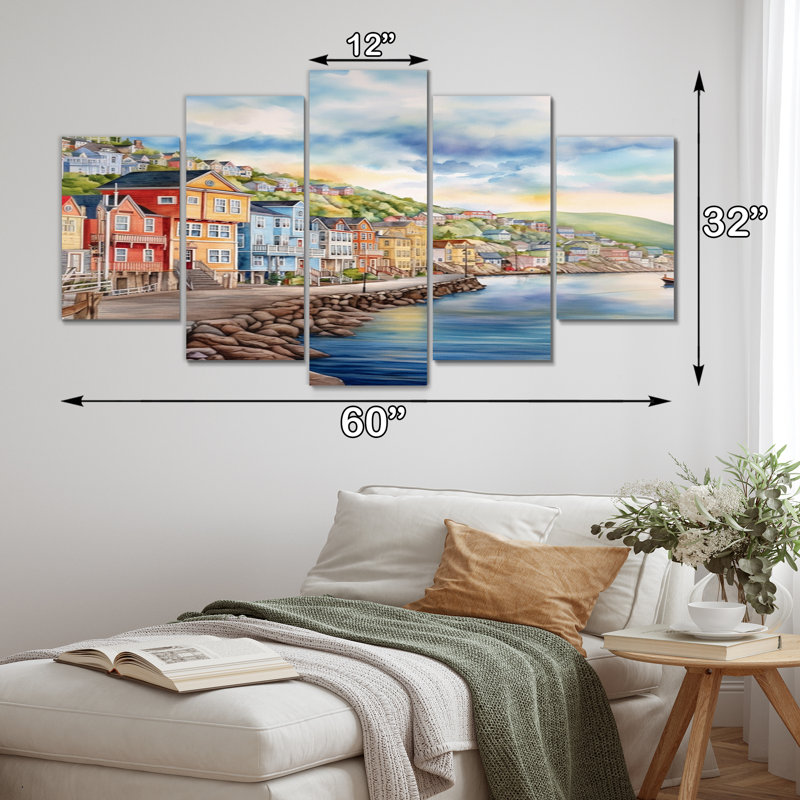 Mondovi - reproduction sur toile canadienne - 5 panneaux