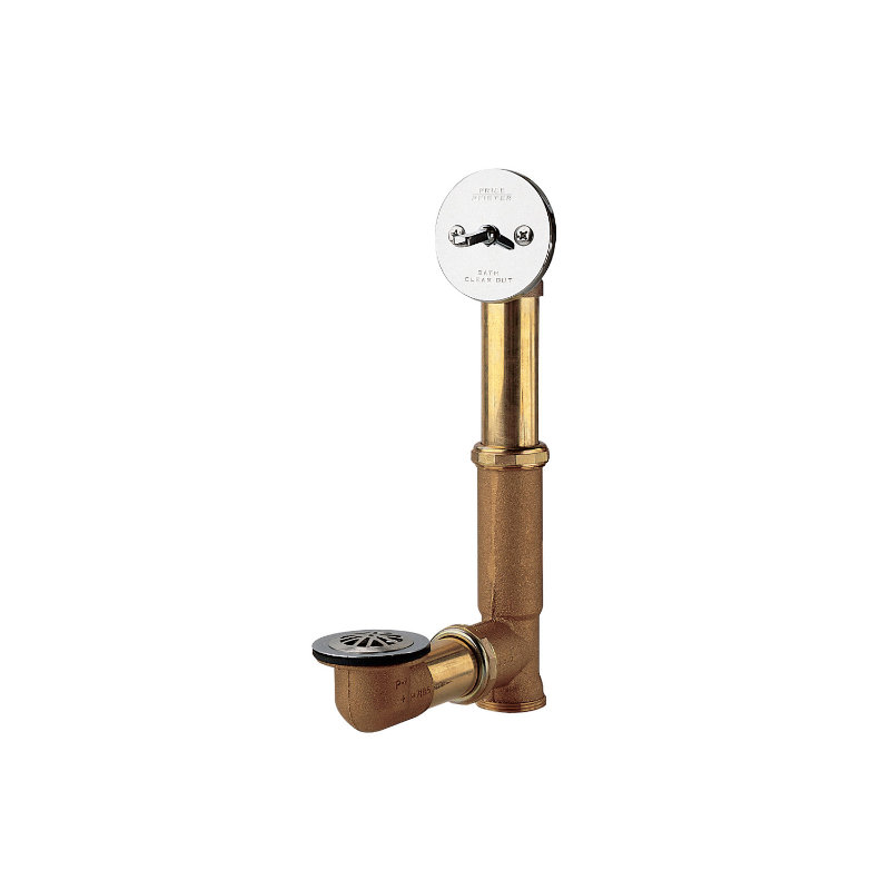 Drain de baignoire avec trop-plein, Chrome poli