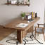Bureau d'écriture rectangulaire en bois massif brun noisette-343170182