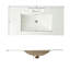 Meuble-lavabo cannelé 36 po avec lavabo en résine et tiroir à extension complète 36 po-648421423
