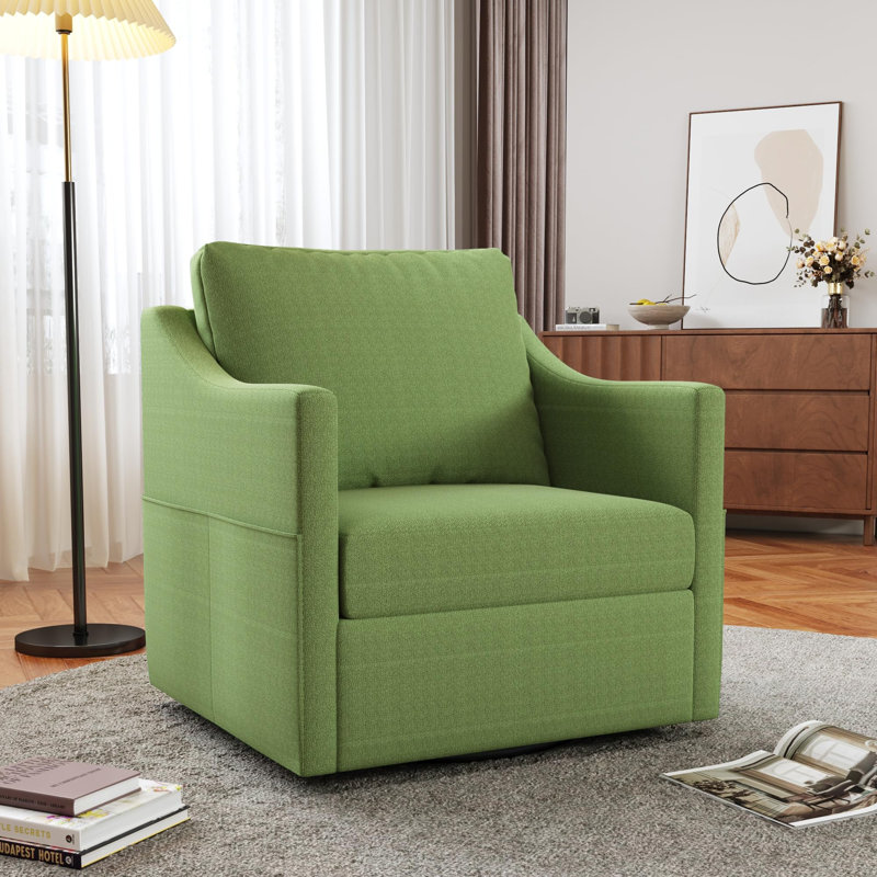 Chaise berçante en tissu, Vert