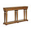 Rectangular Oak Console Table With Legs And Functional Shelf For Hallway Display