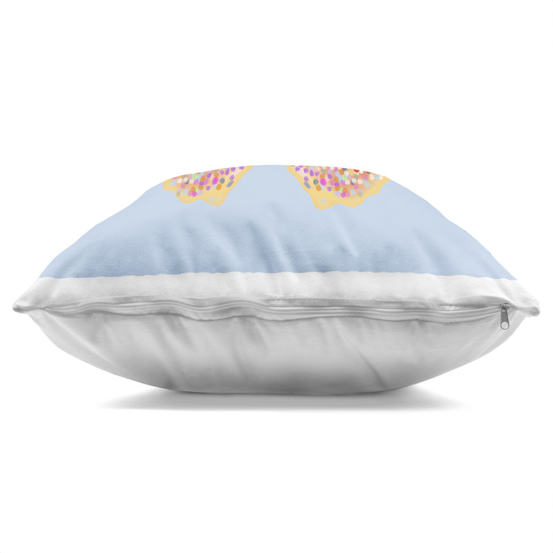 Coussin Speckled Glitzy Butterfly, Bright Painted Blue Butterfly Wings