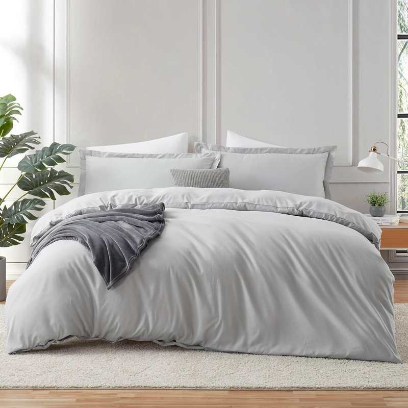 Ensemble de housse de couette avec fermeture à glissière, Mauve