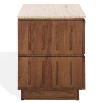 Kaylissa Travertine Nightstand