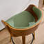 Tabouret pivotant moderne en similicuir de 26 po, tabouret en bois avec accoudoirs et repose-pieds-119931454-119931455