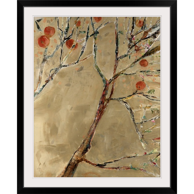 Tolya «Butterscotch Fruit Tree», reproduction d'art par Aniha, H 23 po x l 20 po x P 1 po, Cadre noir