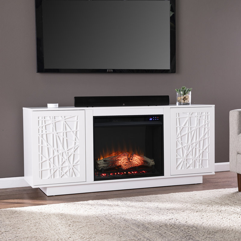 Norcott 60'' W White Electric Fireplace