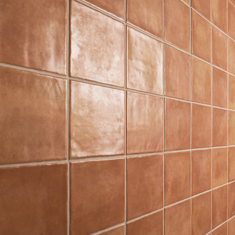 Paula Purroy Antoni 5,11 po X 5,11 po Carreau de céramique murale mat (6,02 pieds carrés / caisse), Terracotta