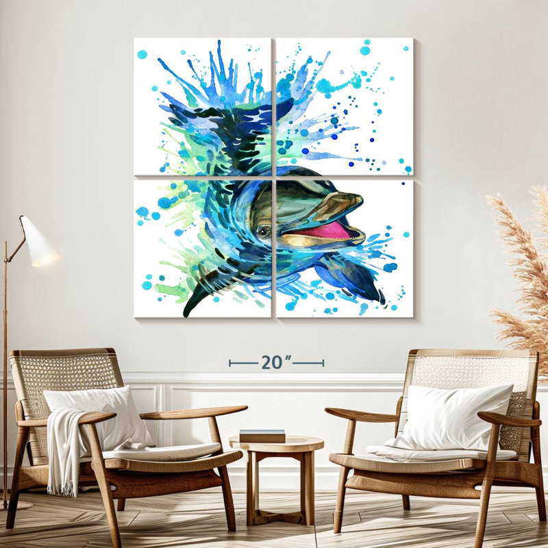 Brampt Splashing Dolphin, 57" H x 57" W