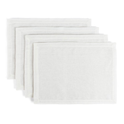 Over&Back 100% Linen Woven Placemats, Set of 4