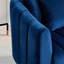 Fauteuil demi-tonneau pivotant moderne en velours avec trois coussins Modern-143251430