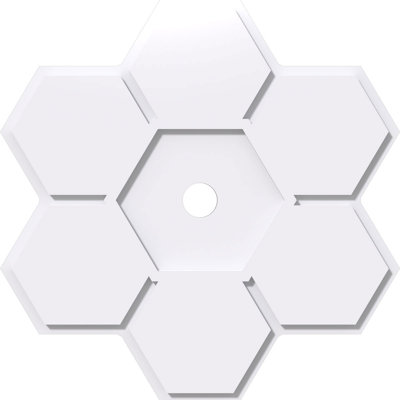 Médaillon de plafond contemporain en PVC de qualité architecturale 22 po x P 3 po x P 7 1/2 po x P 1 po