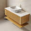 Functional Bathroom Vanity and Sink Set with Drawers and Open Shelf, Ideal for Organized and Stylish Bathroom Spaces.
