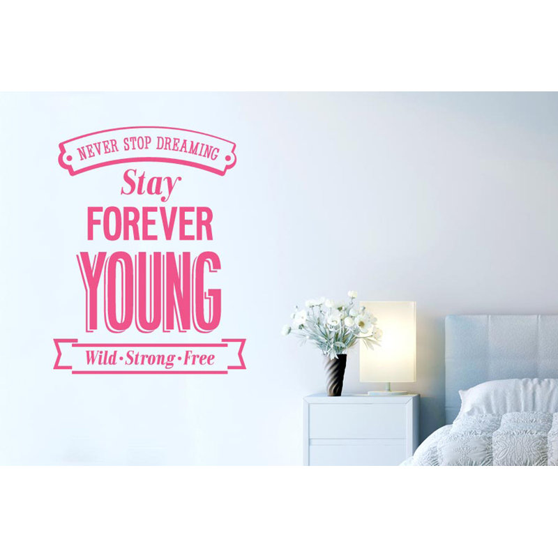 Non-Wall Damaging Wall Decal, Large, Pink