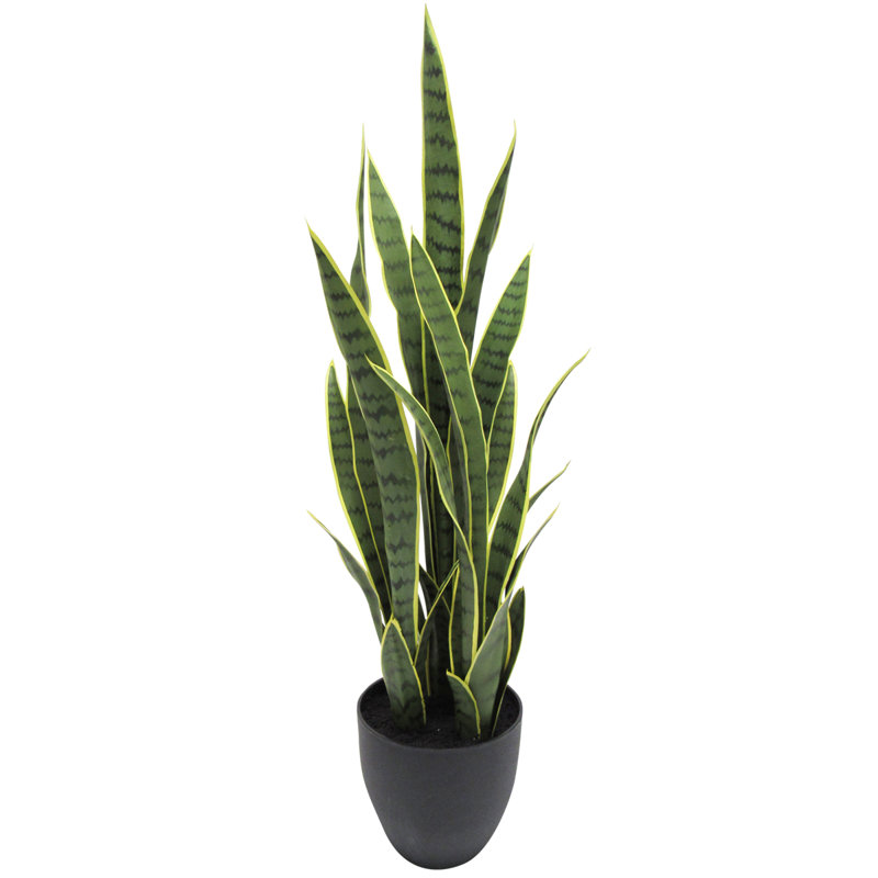 Plante de serpent artificielle Sansevieria en pot, H 34 po x l 12 po x P 12 po