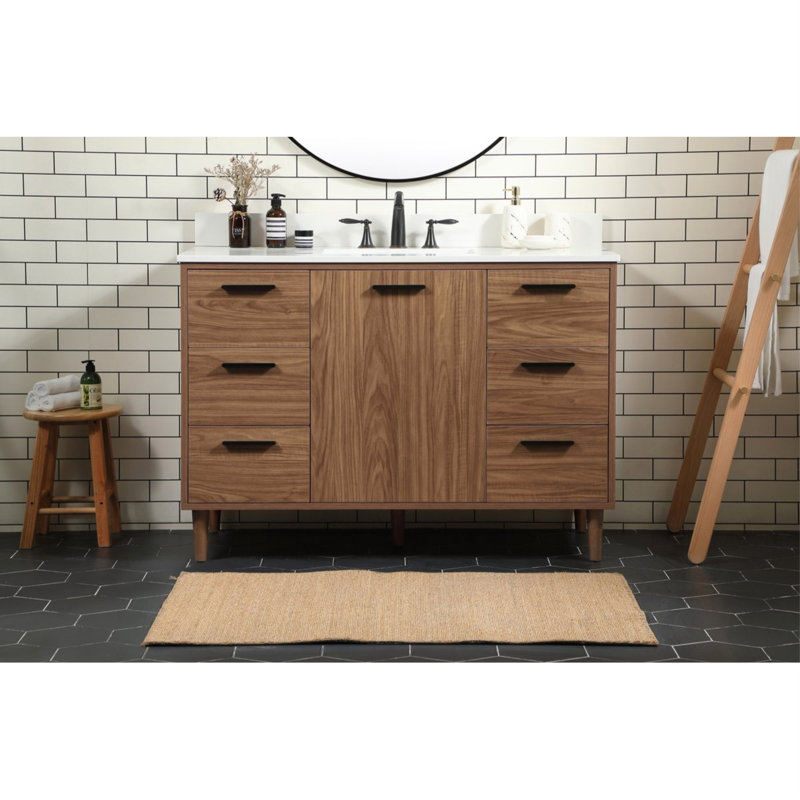 Ensemble de meuble-lavabo simple 48 po Baldwin, Noyer brun