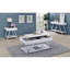 Meuble de salon blanc de style contemporain avec cadre chromé ultrabrillant