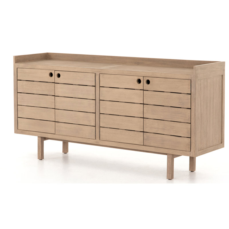Lula 70'' W Solid Wood Buffet, Washed Brown