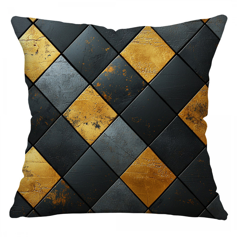 Diamonds Throw Pillow, Geometric Twill Pillows, Square 20"