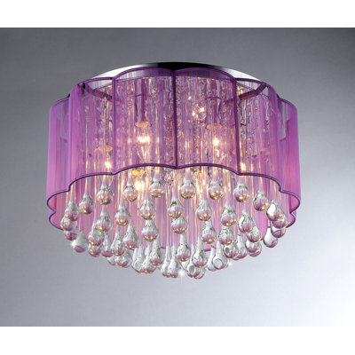 Plafonnier encastré à niveaux 18" 6 lumières lustre Ponca